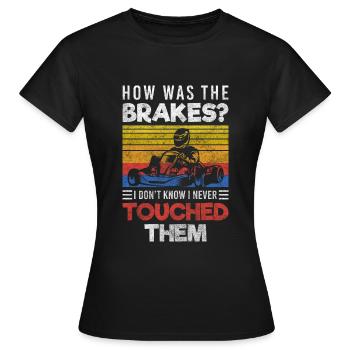 Course de piste de kart à pédales - T-shirt Femme - noir - Devant - AI Model Female 172 dark (172cm)