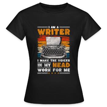 Livres d’écrivain Auteur de livres fantastiques - T-shirt Femme - noir - Devant - AI Model Female 172 dark (172cm)