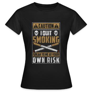 Arrêter la nicotine en bonne santé - T-shirt Femme - noir - Devant - AI Model Female 172 dark (172cm)