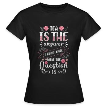 Buveur de thé Time Out Chaud Tea Time - T-shirt Femme - noir - Devant - AI Model Female 172 dark (172cm)
