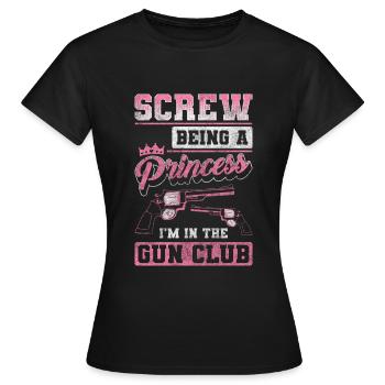 Club de tir - T-shirt Femme - noir - Devant - AI Model Female 172 dark (172cm)