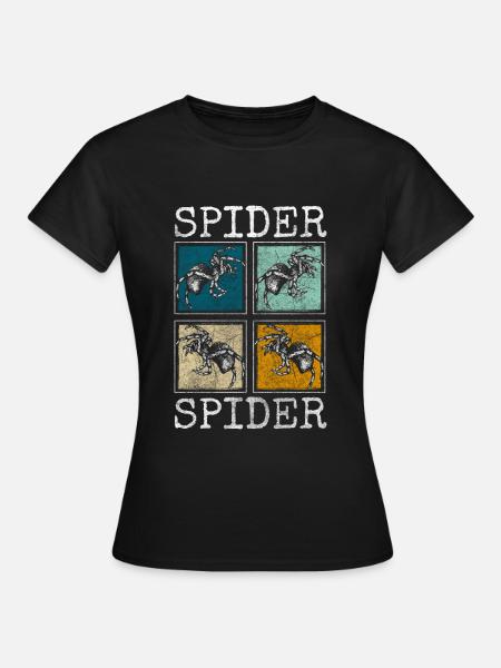 Spinnennetz Arachniden Jäger Phobie - Frauen T-Shirt - Schwarz