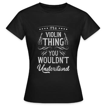 Violine Konzert Klassik Sinfonie - Frauen T-Shirt - Schwarz - Vorne - AI Model Female 172 dark (172cm)