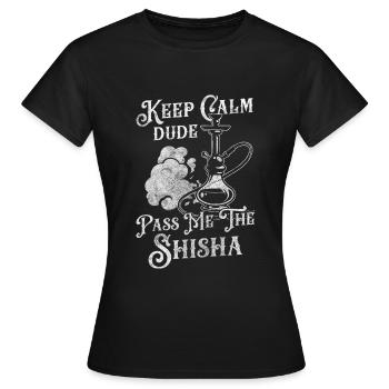 Hookah Rauchen Chillig Nikotin - Frauen T-Shirt - Schwarz - Vorne - AI Model Female 172 dark (172cm)