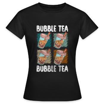 Bubble Tea Taiwan Sirup Erfrischung - Frauen T-Shirt - Schwarz - Vorne - AI Model Female 172 dark (172cm)