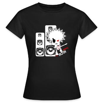 DEVIL ROCK - T-shirt Femme - noir - Devant - AI Model Female 172 dark (172cm)