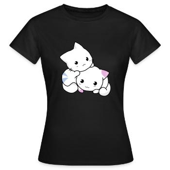 chatons - T-shirt Femme - noir - Devant - AI Model Female 172 dark (172cm)