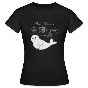 Phoque phoque - T-shirt Femme - noir - Devant - AI Model Female 172 dark (172cm)