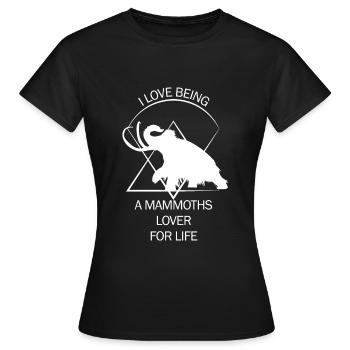Drôle de mammouth âge de pierre âge glaciaire conception préhistorique - T-shirt Femme - noir - Devant - AI Model Female 172 dark (172cm)