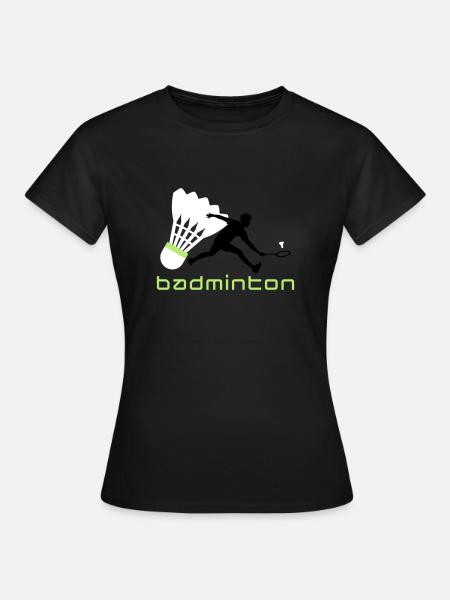 badminton_022011_t_3c - Frauen T-Shirt - Schwarz