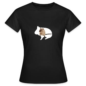 Hamster cadeau de chemise avec hamster en hamster - T-shirt Femme - noir - Devant - AI Model Female 172 dark (172cm)