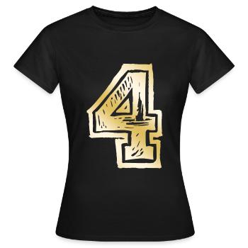 4 Nombre d’or - T-shirt Femme - noir - Devant - AI Model Female 172 dark (172cm)
