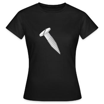Slotted screw - Women's T-Shirt - black - Front - AI Model Female 172 dark (172cm)