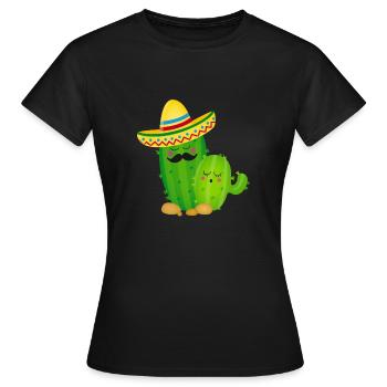 Cactus-Mexiko Shirt - Frauen T-Shirt - Schwarz - Vorne - AI Model Female 172 dark (172cm)