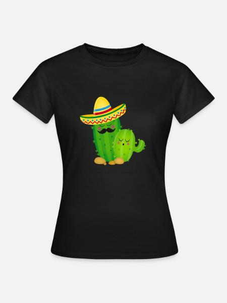 Cactus-Mexiko Shirt - Frauen T-Shirt - Schwarz