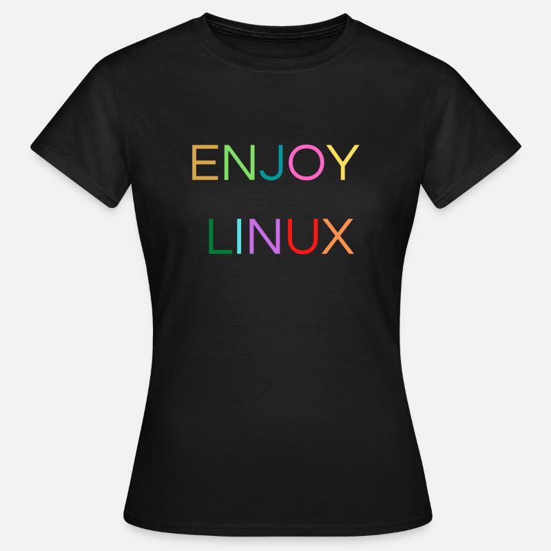 ENJOY LINUX - Women's T-Shirt - black