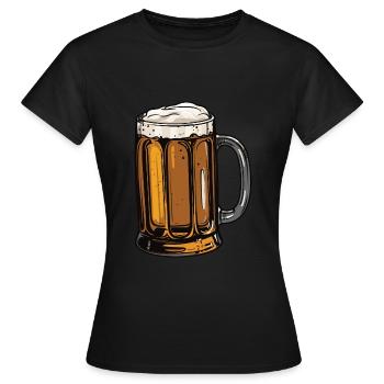Bierkrug Bier Malz Symbol - Frauen T-Shirt - Schwarz - Vorne - AI Model Female 172 dark (172cm)