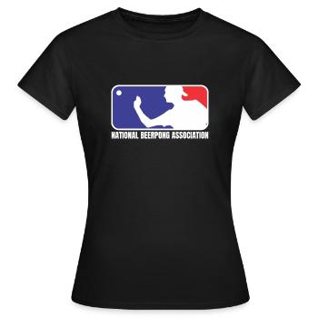 National Beerpong Association - T-shirt Femme - noir - Devant - AI Model Female 172 dark (172cm)