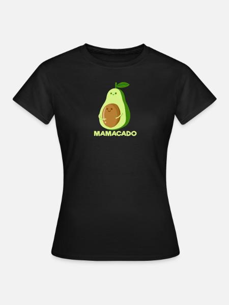 Mamacado Avocado Zwanger Mam Zwangerschap - T-shirt dam - svart