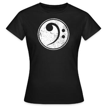 Vintage Bass Clef Bassist Bass Player Musician - T-shirt Femme - noir - Devant - AI Model Female 172 dark (172cm)