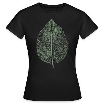 Pommier en feuilles / pommier - T-shirt Femme - noir - Devant - AI Model Female 172 dark (172cm)