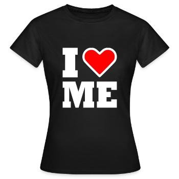 I love me - Frauen T-Shirt - Schwarz - Vorne - AI Model Female 172 dark (172cm)