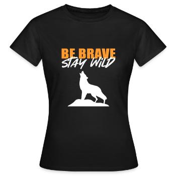 Mutig wild Mutige Person Gift - Frauen T-Shirt - Schwarz - Vorne - AI Model Female 172 dark (172cm)