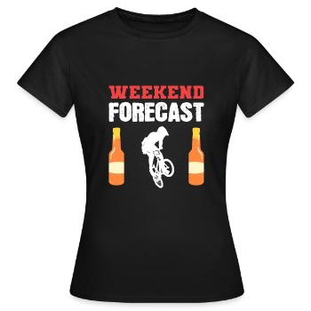 Prévisions du week-end Cycliste Poison - T-shirt Femme - noir - Devant - AI Model Female 172 dark (172cm)