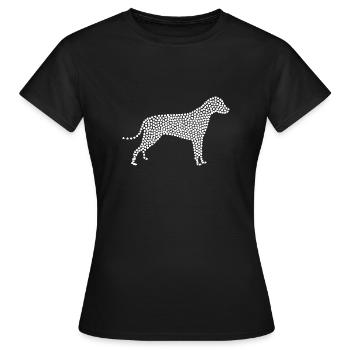 L’amour du chien - T-shirt Femme - noir - Devant - AI Model Female 172 dark (172cm)