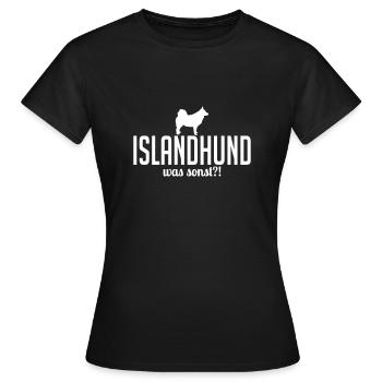 ISLANDHUND was sonst - Frauen T-Shirt - Schwarz - Vorne - AI Model Female 172 dark (172cm)