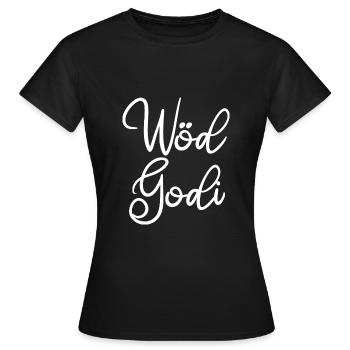 Wöd Godi beste Godi Taufpatin Österreich Taufe - Frauen T-Shirt - Schwarz - Vorne - AI Model Female 172 dark (172cm)