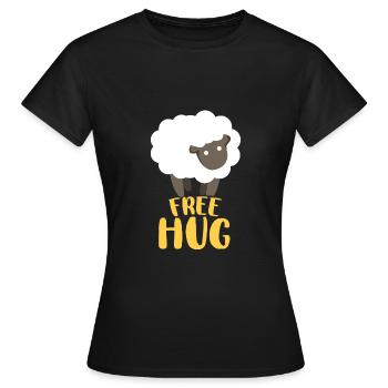 Étreinte mouton - T-shirt Femme - noir - Devant - AI Model Female 172 dark (172cm)