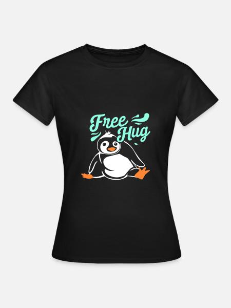 Hug Penguin - Women's T-Shirt - black