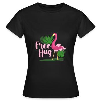Embrace Flamingo - Women's T-Shirt - black - Front - AI Model Female 172 dark (172cm)