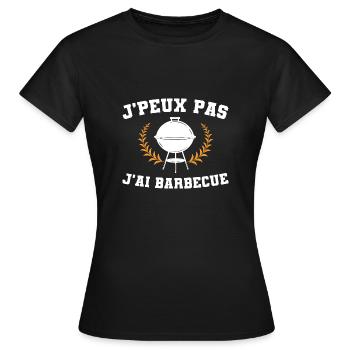 Je Peux Pas J'ai Barbecue Bouilloire grill - T-shirt Femme - noir - Devant - AI Model Female 172 dark (172cm)