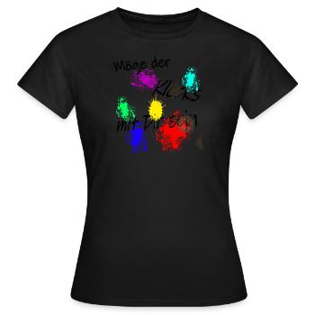 Que la tache soit avec toi pour la lumière - T-shirt Femme - noir - Devant - AI Model Female 172 dark (172cm)