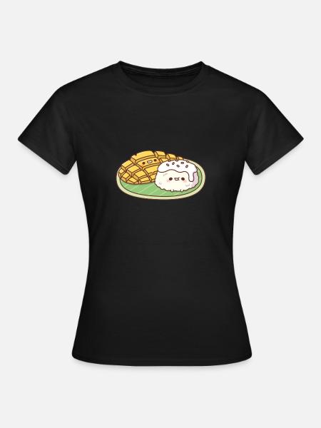 Süße Mango Klebreis Thailändisches Essen - Frauen T-Shirt - Schwarz