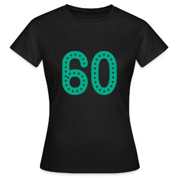 60 YEARS. 60th ANNIVERSARY. ANNIVERSARY 60 YEARS. 60 - Women's T-Shirt - black - Front - AI Model Female 172 dark (172cm)
