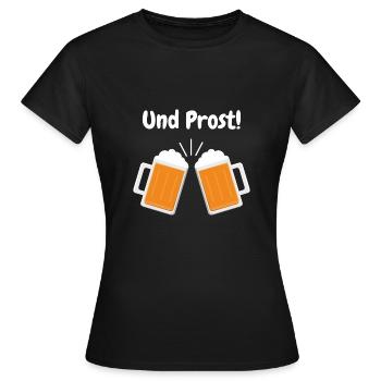 Prost - Frauen T-Shirt - Schwarz - Vorne - AI Model Female 172 dark (172cm)