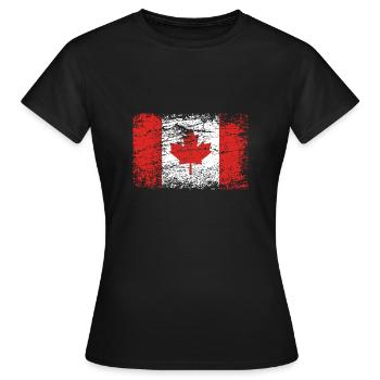 Pavillon Canada Alt Used Look Vintage - T-shirt Femme - noir - Devant - AI Model Female 172 dark (172cm)