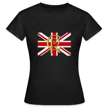 Britischer König Krönung Charles England Flagge - Frauen T-Shirt - Schwarz - Vorne - AI Model Female 172 dark (172cm)