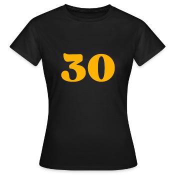 30 - Women's T-Shirt - black - Front - AI Model Female 172 dark (172cm)