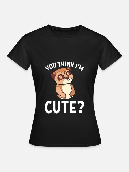 Erdmännchen - Frauen T-Shirt - Schwarz
