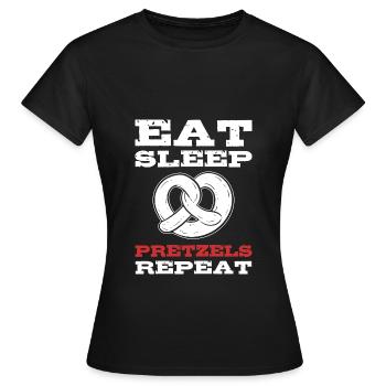 bretzel - T-shirt Femme - noir - Devant - AI Model Female 172 dark (172cm)