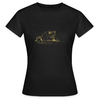 Motifs illustrés avec crapaud - T-shirt Femme - noir - Devant - AI Model Female 172 dark (172cm)