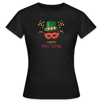BONNE ANNÉE, BONNE ANNÉE - T-shirt Femme - noir - Devant - AI Model Female 172 dark (172cm)