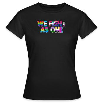 Pride, wir kämpfen als Einheit - Frauen T-Shirt - Schwarz - Vorne - AI Model Female 172 dark (172cm)