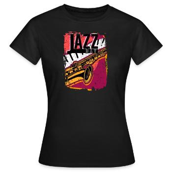 Jazz Musik Improvisation Festival - Frauen T-Shirt - Schwarz - Vorne - AI Model Female 172 dark (172cm)