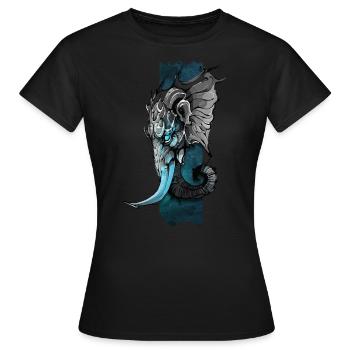 Elephant Majesty : à la découverte du monde de Majestic - T-shirt Femme - noir - Devant - AI Model Female 172 dark (172cm)