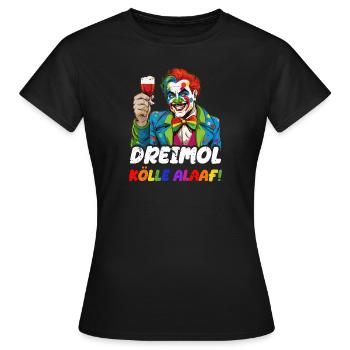 Carnaval Escalade Cologne Costume Kölsch Beer Party - T-shirt Femme - noir - Devant - AI Model Female 172 dark (172cm)